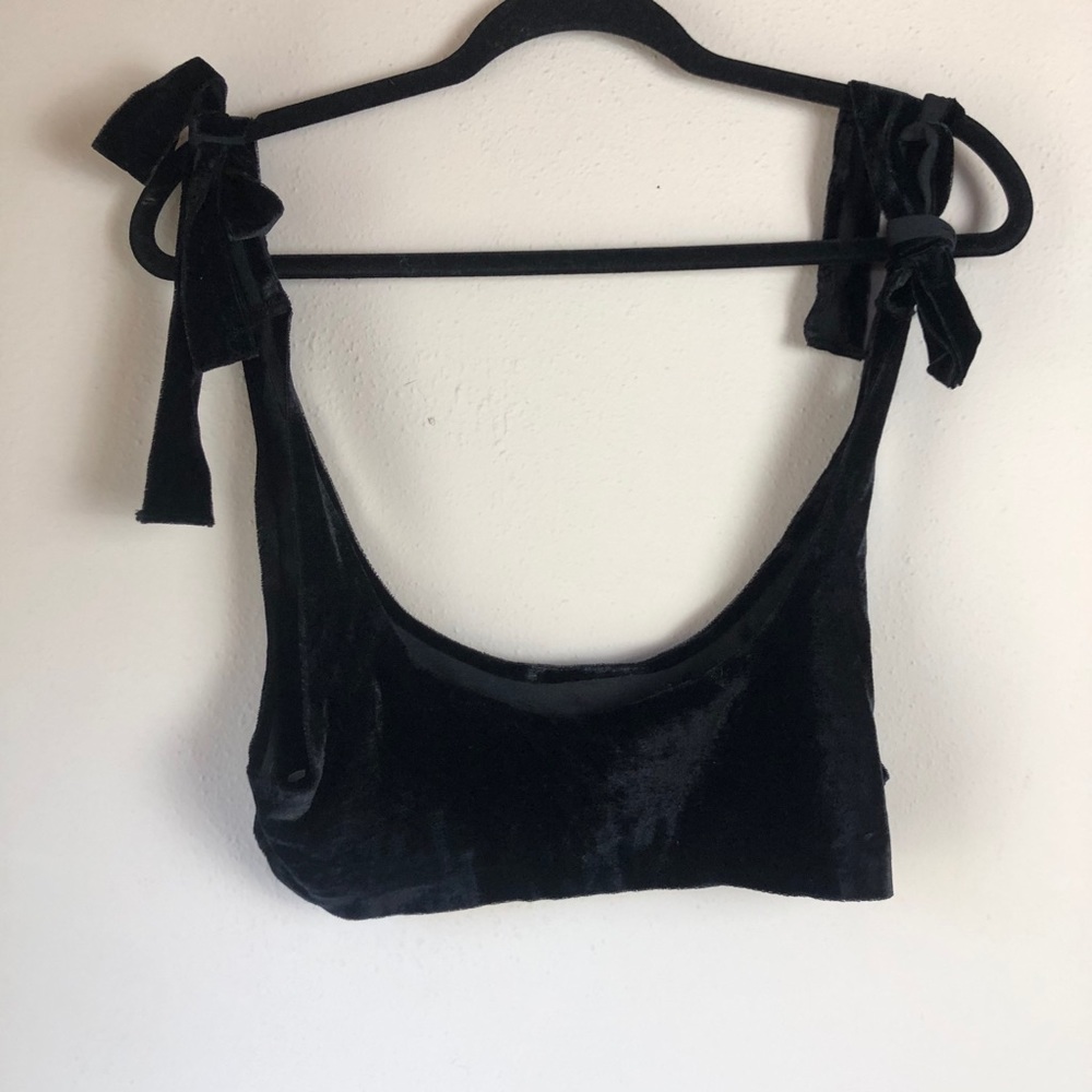 Out From Under Urban Outfitters Black Velvet Top♟
